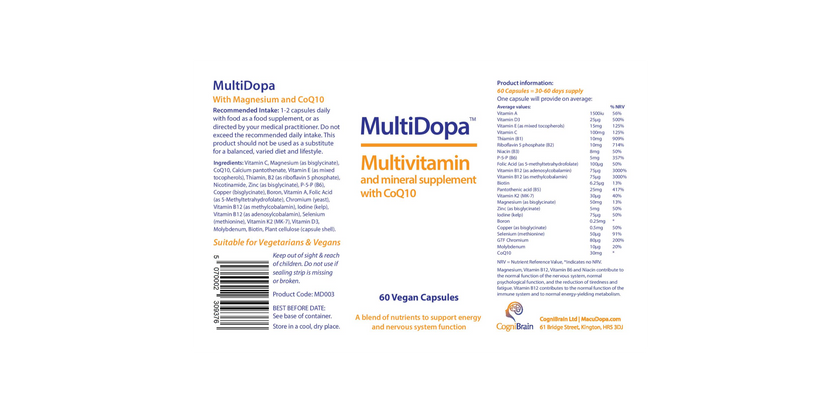 MultiDopa - CoQ10 Multi Vitamin & Mineral