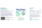 MacuDopa Day supplement packaging with text and branding on a white background